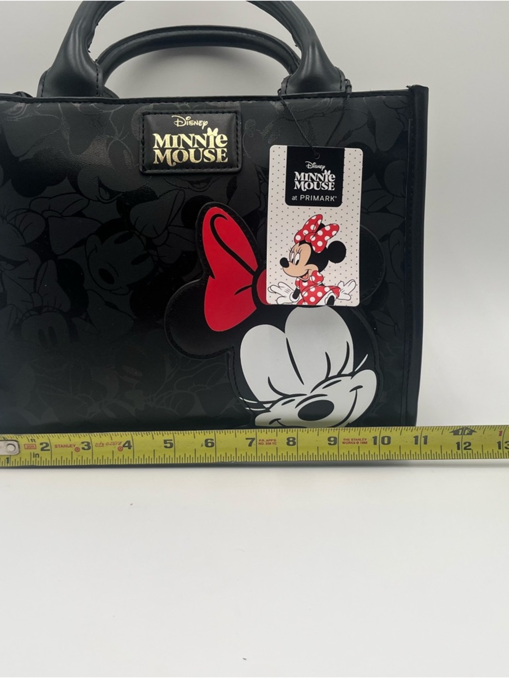 Primark Minnie Mouse Black Crossbody Bag with Red Bow - Picture 7 of 8